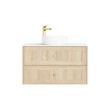 Pier Symphony-Top Natural Oak Wall Hung Single Vanity